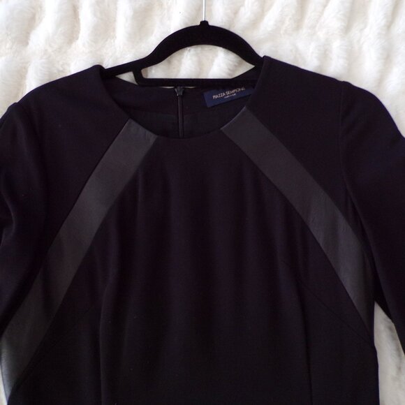 Piazza Sempione black long sleeve italian mini dress M - Picture 4 of 11